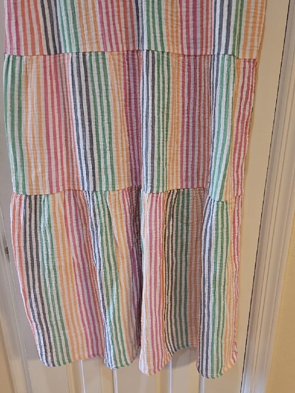 Marine Layer Pastel Striped Tiered Maxi Dress - Picture 2 of 10